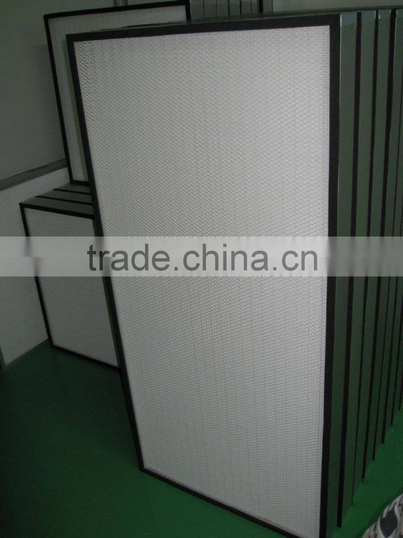 H13 Mini-pleat HEPA air filter for air cleaning