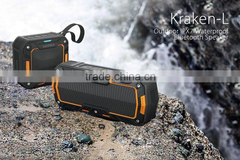 Water resistant bluetooth speakers with X-BASS sound promoting