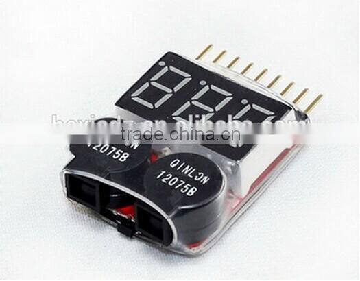 balance meter tester 1-8S Lipo Battery Tester Low Voltage Buzzer Alarm