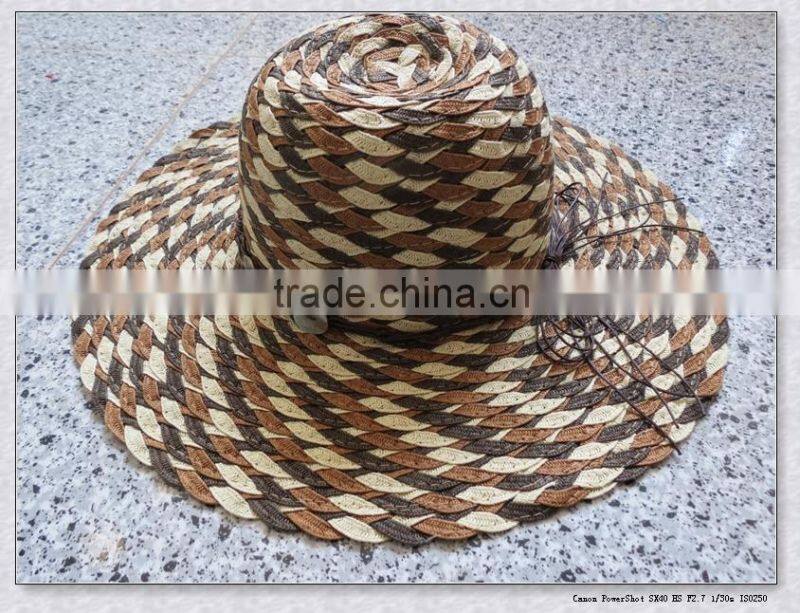 Fashion Design lady straw boater hat cheap