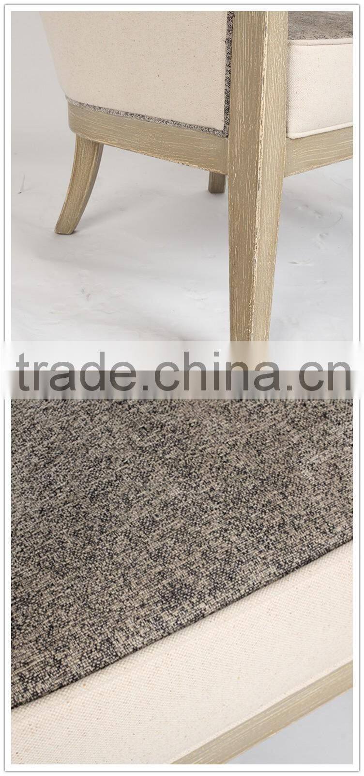 New classical European American leather sofa chair furniture/ vintage antique finish living room sofa/fabric rattan chair