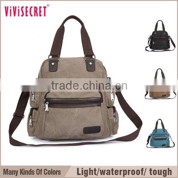 Customized Traveler Big Capacity Casual Canvas Messenger Bag For Men