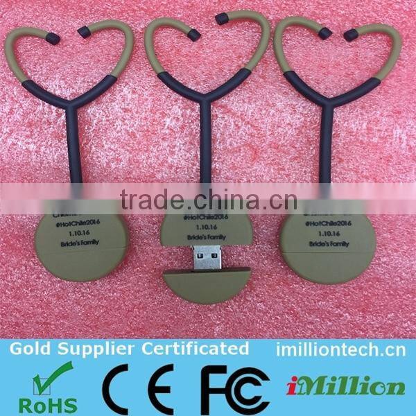 wholesale alibaba custom made stethoscope usb flash drive