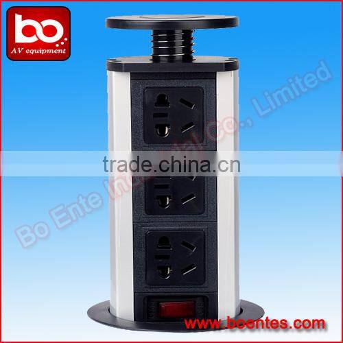 Europe Hot Selling Kitchen Worktop Hidden Pop Up Power Socket with USB Charge and EU Standard Plug