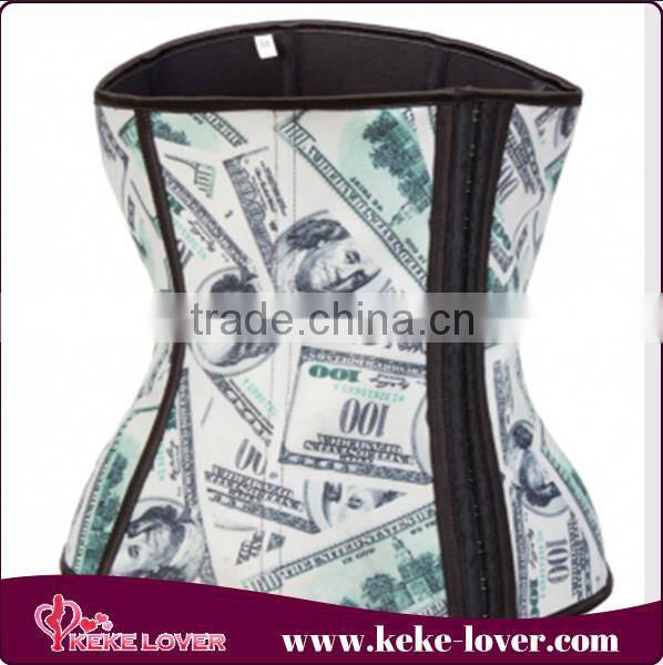 2015 new arrival cheap sexy lingerie bustier plus size boned latex corset wholesale women waist training corset