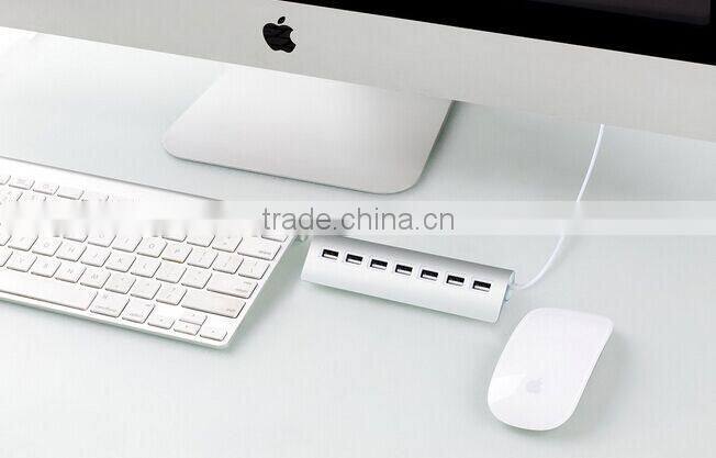 China origin premium aluminum casing 7 port usb 2.0 hub