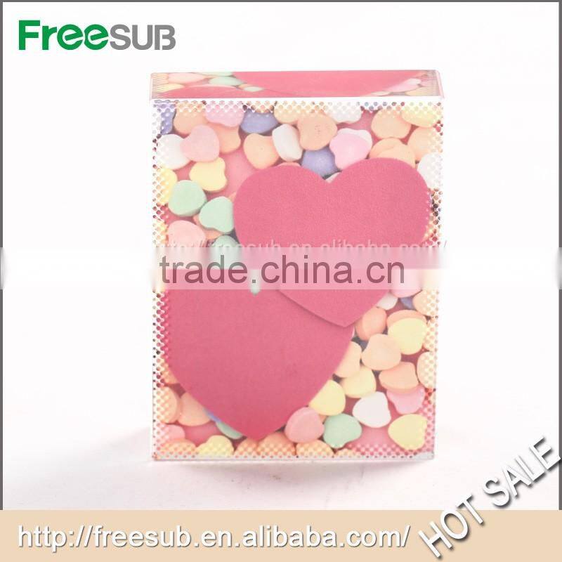 New Funny Curved Crystal Cube Glass Photo Frame