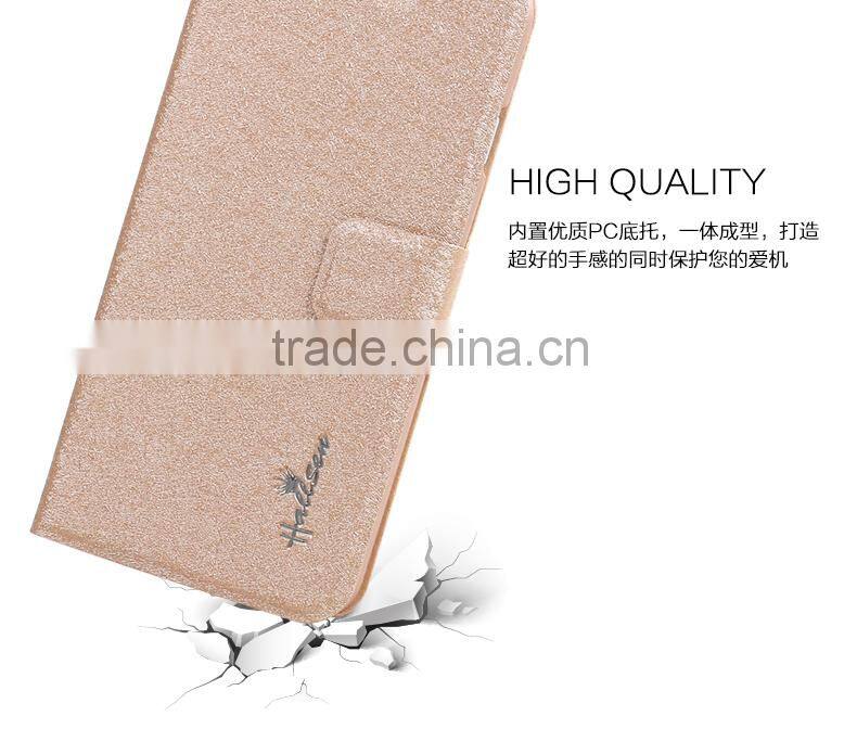 LZB hot selling silk grain flip leather case for samsung galaxy A8