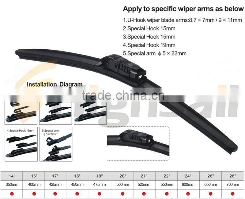natural rubber car parts wiper blade