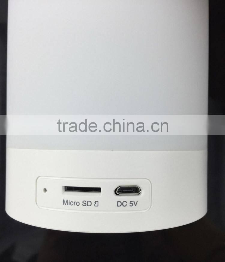 Hot Sale Gift SD Card Slot Portable Wireless Bluetooth Speaker With Led Light Colorful Touch Lamp