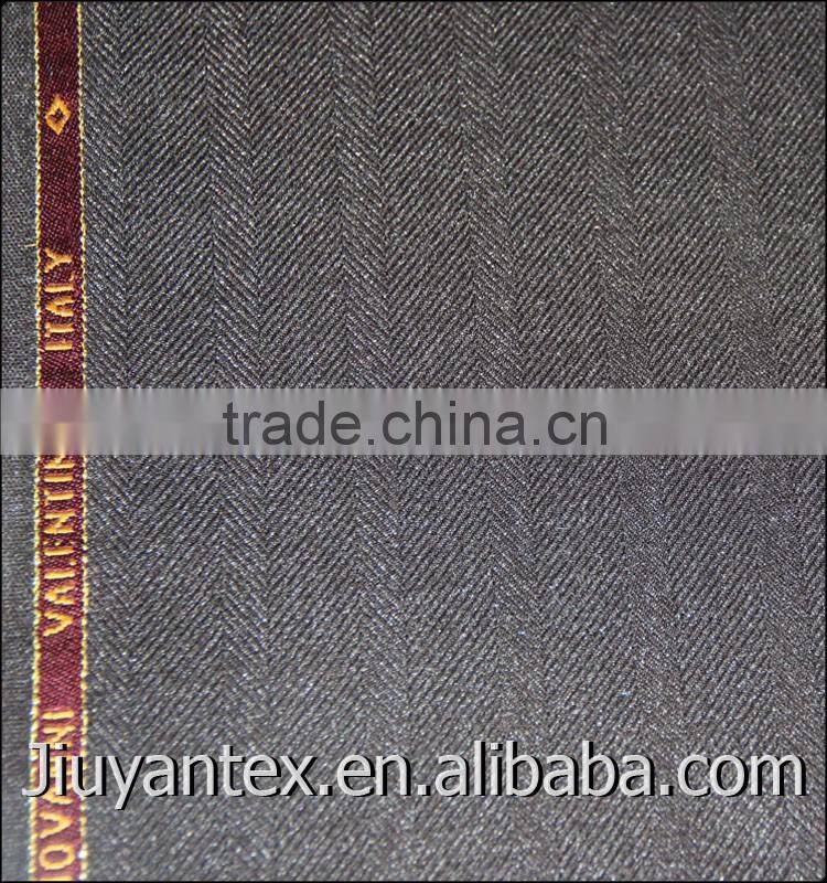 Heavy trw superfine quality tr wool blend cashmere herringbone glitter man luxurious suiting coat fabric cheaper price in China