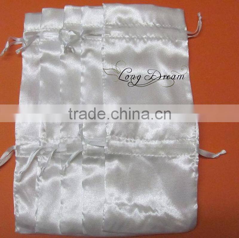 satin lingerie bag with drawstring close