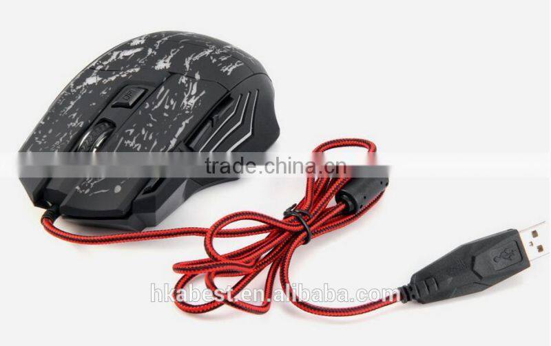 LED Lighting DPI 3D 7 Buttons Computer Notebook Gaming USB Wire Game Mouse
