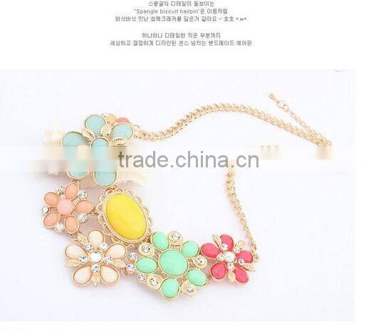 Top Quality Flower Shourouk Vintage Pendant Statement Necklace Women Necklaces & Pendants Fashion Necklaces for Women 2014