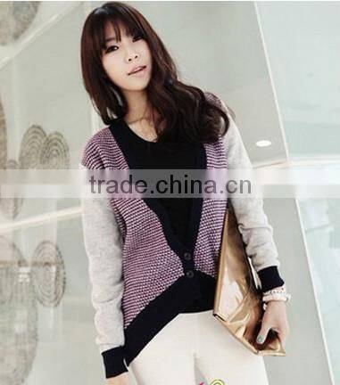 contrast color woolen sweater designs for ladies
