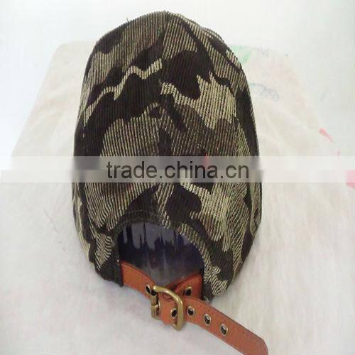 leather patch custom logo cheap custom corduroy camo 5 panel hats