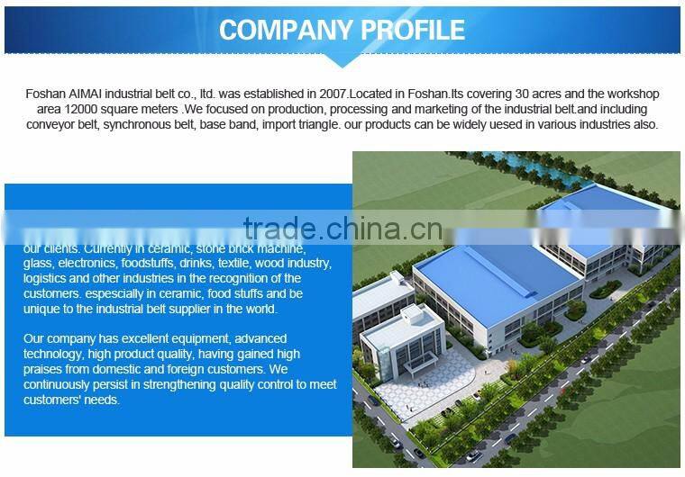 Power transmission packing machine belts