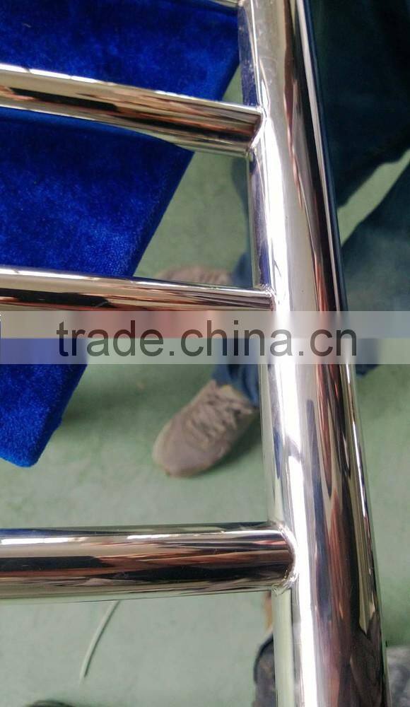 modern stainless steel brushed electric softtextile heated towel rail used for bathroom