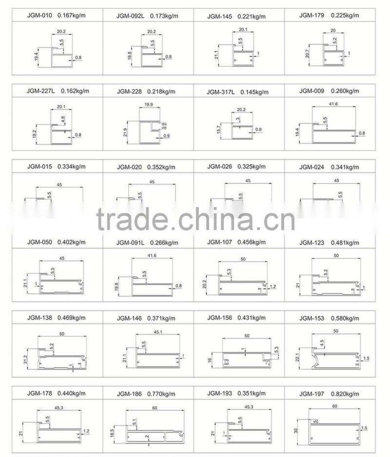 Kitchen g handle aluminum profile