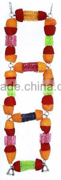 three wooden ladder combo bird toy