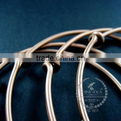 65mm diameter copper red brass simple adjustable wiring bracelet for beading DIY jewelry supplies 1900045