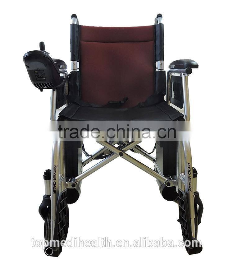 Folding portable electric wheelchair for disabled