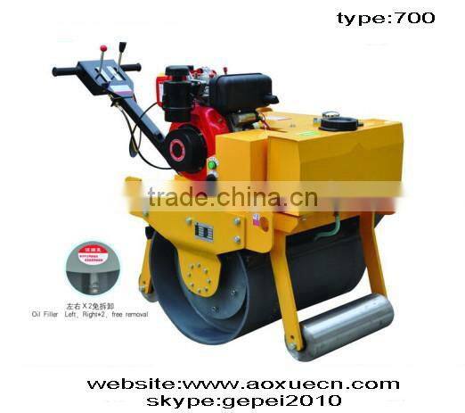 Ditch, road, sports compacting machine, single drum vibration compact road roller