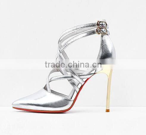 pu wedge ladies shoes with jute