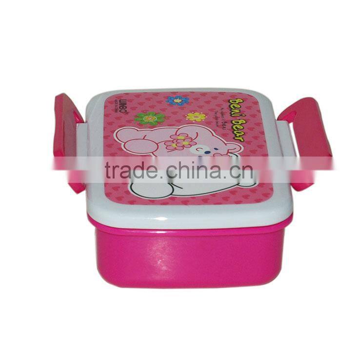 Middle size plastic divider lunch box