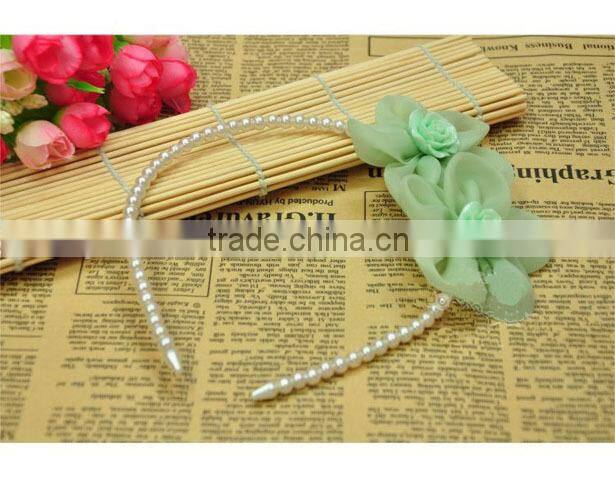 2014 Yiwu Aimee fashion faux pearl flower headband,pearl bridal headband(AM-JJ-02)
