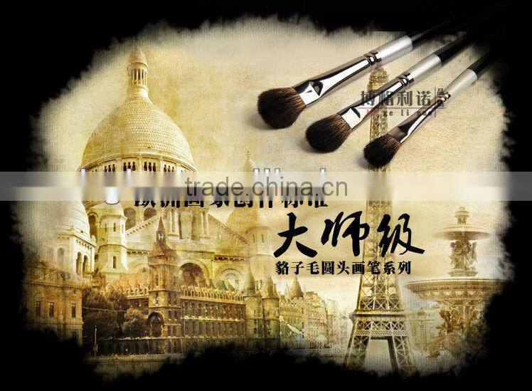 in stock BGN-4218 Bergino 1-12# professional raccoon hair brush artist for oil painting acrylic painting and gouache painting