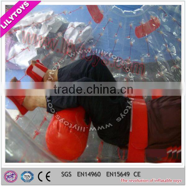ECO-friendly transparent large inflatable ball/excitive sport game/happy grounder
