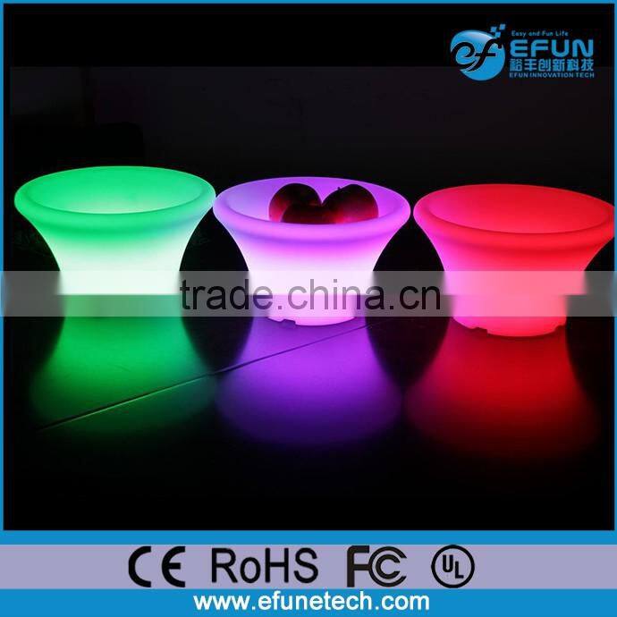 bar/event/party/nightclub ornamental colorful led lighted plastic flower pots