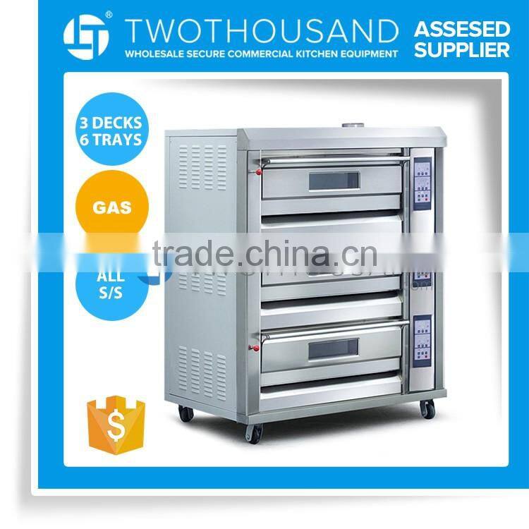 Baking Bread Oven - 3 Decks 6 Trays, All S/S, Pan 40*60 cm, TT-O38F