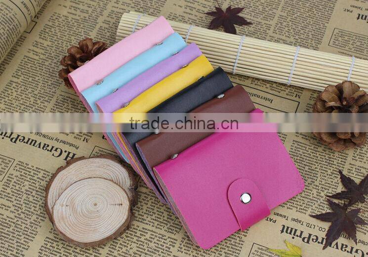 Women Ladies Soft Candy Color Holder Pocket Business ID Credit Card Case Bag Box Wallet With Cheap Price