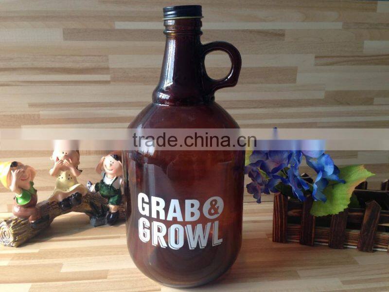 Amber beer growler for sale FDA certificate