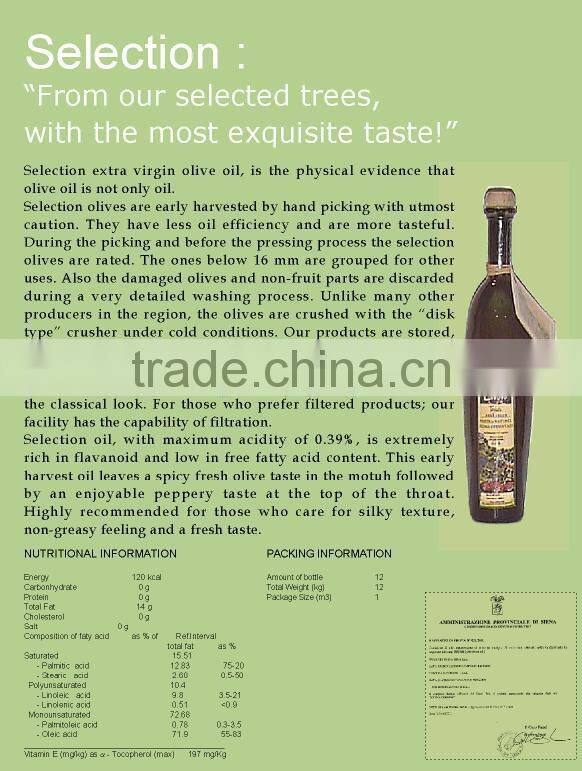 SELECTION EXTRA VIRGIN FIRST CLASS OLIVE OIL by LALELI ( PRODUCED IN TURKEY ) (1 Liter Glass Bottle )