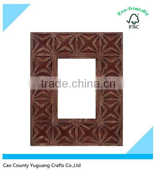 Custom Carved Wood Picture Frame