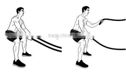 2 inch battle ropes , polyester work out ropes , training ropes for sale