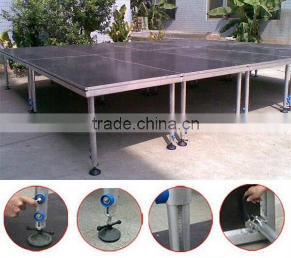 lowest price 4ft by 4ft temper glass stage steady stage for sale