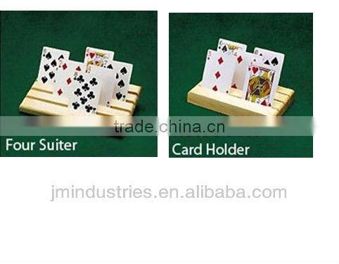 Natural Finish Wooden Three -slotted Card Standing Holder