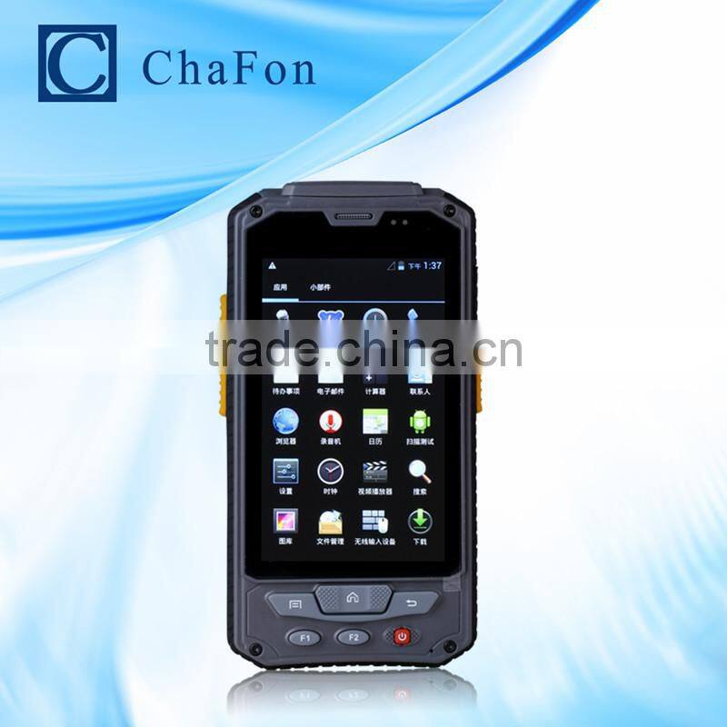 IP65 android handset rfid reader with GPRS/WiFi/Bluetooth/3G/GPS/camera function with 1d/2d barcode and fingerprint for option