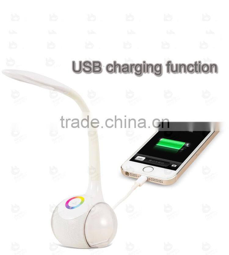 New sound handsfree audio speaker, eye protect led bluetooth lamp speaker