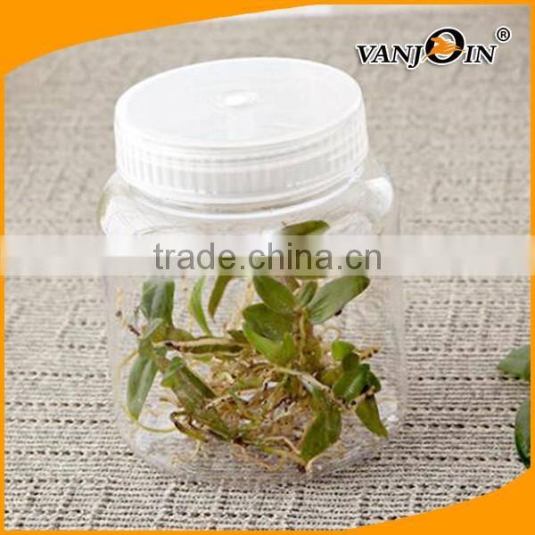 500ML/480ML/350ML/270ML Clear Round Plastic Jar for Hydroponic Plants