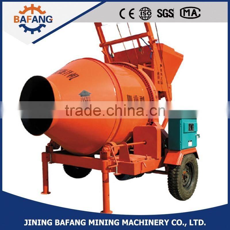 JZC-350 Construction used concrete Mixer/Cement mixer machine with Hydraulic Tipping Hopper