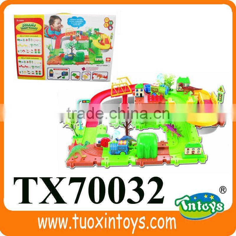 plastic road set toy cars, kids cars electric toy race track