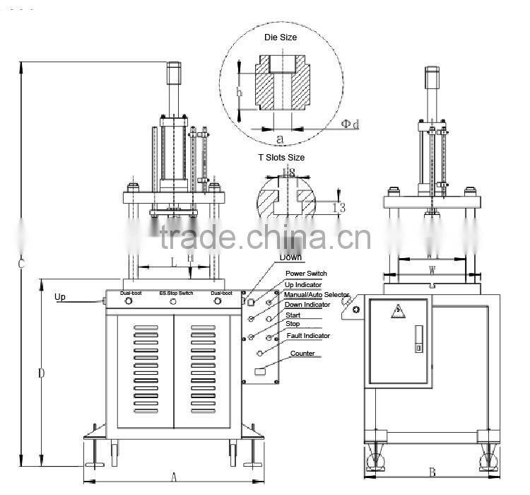 China JULY whole sale hydraulic pipe punching manual machine
