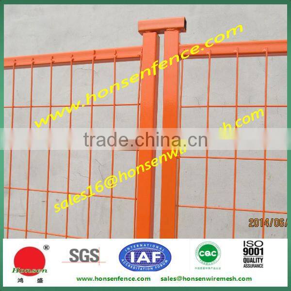 Orange Color Powder Coated Temporary Fencing For Canada Market