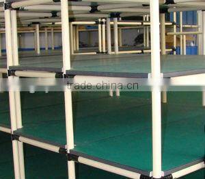 diy industrial warehouse storage system used by lean tube and pipe connector