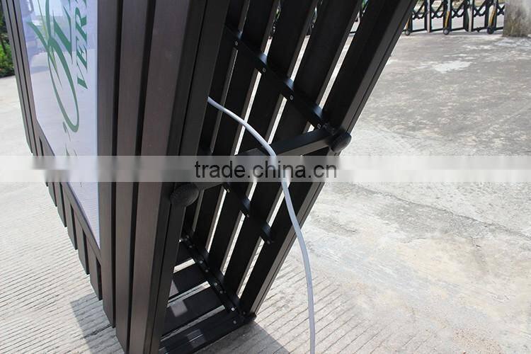 Wooden Furniture Rectangular Block Flower Pot With LED Lighting